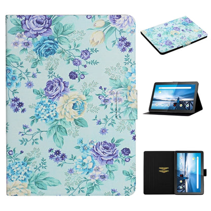ซองหนังพลิกแนวนอนลายดอกไม้พร้อมช่องเสียบการ์ดและตัวยึด, For Huawei MediaPad M5 lite 10.1, For Huawei MediaPad T5, For Lenovo Tab M10, For Lenovo Tab M10 Plus, For Samsung Galaxy Tab A 8.0 2019, For Samsung Galaxy Tab A 10.1 (2019)                      ...