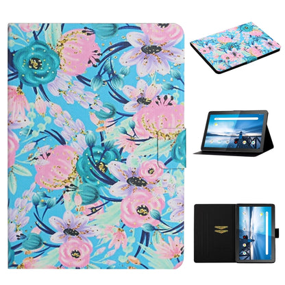 ซองหนังพลิกแนวนอนลายดอกไม้พร้อมช่องเสียบการ์ดและตัวยึด, For Huawei MediaPad M5 lite 10.1, For Huawei MediaPad T5, For Lenovo Tab M10, For Lenovo Tab M10 Plus, For Samsung Galaxy Tab A 8.0 2019, For Samsung Galaxy Tab A 10.1 (2019)                      ...