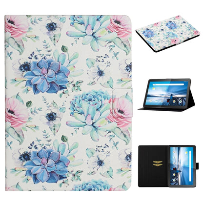 ซองหนังพลิกแนวนอนลายดอกไม้พร้อมช่องเสียบการ์ดและตัวยึด, For Huawei MediaPad M5 lite 10.1, For Huawei MediaPad T5, For Lenovo Tab M10, For Lenovo Tab M10 Plus, For Samsung Galaxy Tab A 8.0 2019, For Samsung Galaxy Tab A 10.1 (2019)                      ...