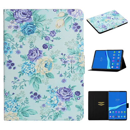 ซองหนังพลิกแนวนอนลายดอกไม้พร้อมช่องเสียบการ์ดและตัวยึด, For Huawei MediaPad M5 lite 10.1, For Huawei MediaPad T5, For Lenovo Tab M10, For Lenovo Tab M10 Plus, For Samsung Galaxy Tab A 8.0 2019, For Samsung Galaxy Tab A 10.1 (2019)                      ...