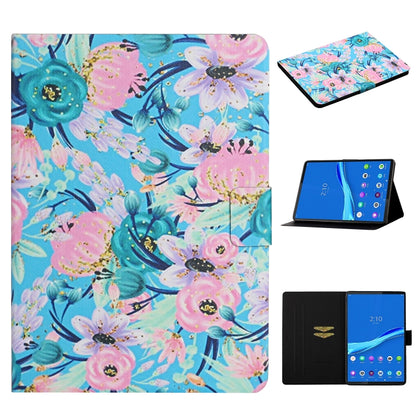 ซองหนังพลิกแนวนอนลายดอกไม้พร้อมช่องเสียบการ์ดและตัวยึด, For Huawei MediaPad M5 lite 10.1, For Huawei MediaPad T5, For Lenovo Tab M10, For Lenovo Tab M10 Plus, For Samsung Galaxy Tab A 8.0 2019, For Samsung Galaxy Tab A 10.1 (2019)                      ...