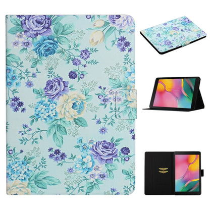 ซองหนังพลิกแนวนอนลายดอกไม้พร้อมช่องเสียบการ์ดและตัวยึด, For Huawei MediaPad M5 lite 10.1, For Huawei MediaPad T5, For Lenovo Tab M10, For Lenovo Tab M10 Plus, For Samsung Galaxy Tab A 8.0 2019, For Samsung Galaxy Tab A 10.1 (2019)                      ...