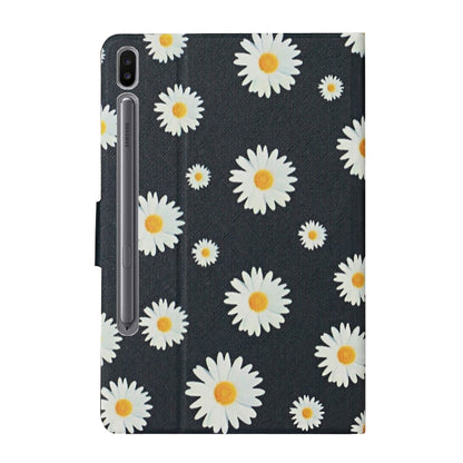 ซองหนังพลิกแนวนอนลายดอกไม้พร้อมช่องเสียบการ์ดและตัวยึด, For Samsung Galaxy Tab S6, For Amazon Kindle Fire 7 (2019), For Amazon Kindle Fire HD 8 (2020), For Amazon Kindle Fire HD 10, For iPad 5, For iPad 10.2, For iPad Pro 10.5 inch, For iPad Pro 11 2020