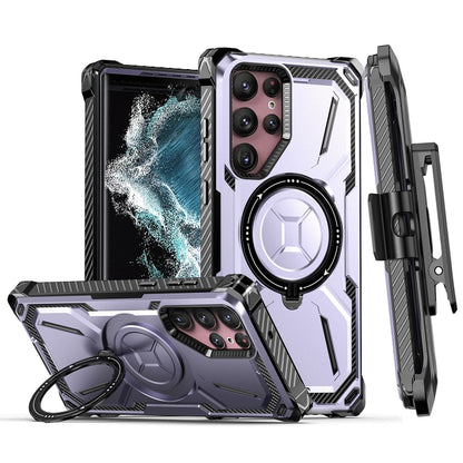 Armor Series MagSafe Magnetic Holder เคสโทรศัพท์พร้อมคลิปหนีบด้านหลัง, For Samsung Galaxy S23 Ultra 5G, For Samsung Galaxy S23 5G, For Samsung Galaxy S22 Ultra 5G, For Samsung Galaxy S22 5G, For Samsung Galaxy S22+ 5G, For Samsung Galaxy S21 Ultra 5G  ...