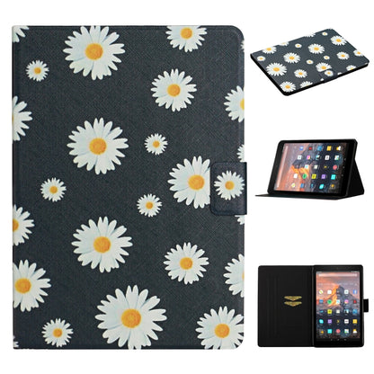 ซองหนังพลิกแนวนอนลายดอกไม้พร้อมช่องเสียบการ์ดและตัวยึด, For Samsung Galaxy Tab S6, For Amazon Kindle Fire 7 (2019), For Amazon Kindle Fire HD 8 (2020), For Amazon Kindle Fire HD 10, For iPad 5, For iPad 10.2, For iPad Pro 10.5 inch, For iPad Pro 11 2020