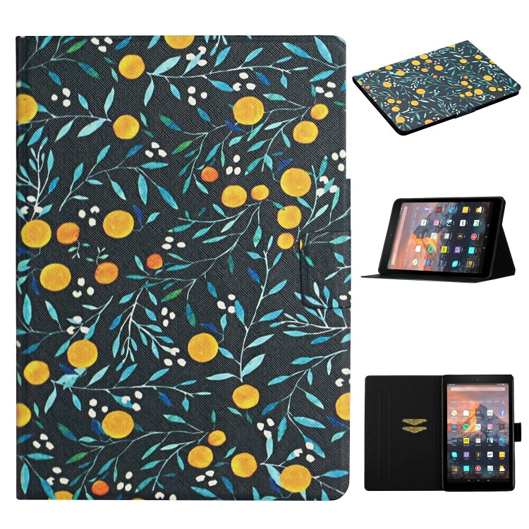 ซองหนังพลิกแนวนอนลายดอกไม้พร้อมช่องเสียบการ์ดและตัวยึด, For Samsung Galaxy Tab S6, For Amazon Kindle Fire 7 (2019), For Amazon Kindle Fire HD 8 (2020), For Amazon Kindle Fire HD 10, For iPad 5, For iPad 10.2, For iPad Pro 10.5 inch, For iPad Pro 11 2020