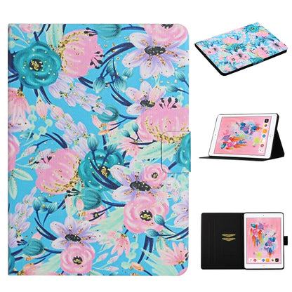 ซองหนังพลิกแนวนอนลายดอกไม้พร้อมช่องเสียบการ์ดและตัวยึด, For Samsung Galaxy Tab S6, For Amazon Kindle Fire 7 (2019), For Amazon Kindle Fire HD 8 (2020), For Amazon Kindle Fire HD 10, For iPad 5, For iPad 10.2, For iPad Pro 10.5 inch, For iPad Pro 11 2020