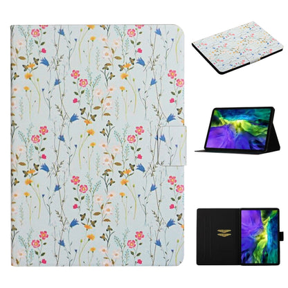 ซองหนังพลิกแนวนอนลายดอกไม้พร้อมช่องเสียบการ์ดและตัวยึด, For Samsung Galaxy Tab S6, For Amazon Kindle Fire 7 (2019), For Amazon Kindle Fire HD 8 (2020), For Amazon Kindle Fire HD 10, For iPad 5, For iPad 10.2, For iPad Pro 10.5 inch, For iPad Pro 11 2020
