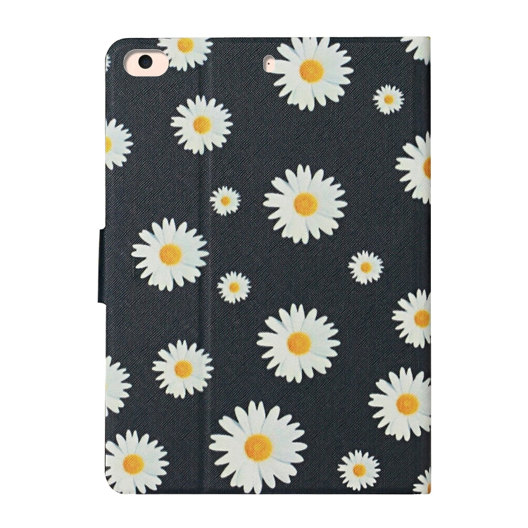 ซองหนังพลิกแนวนอนลายดอกไม้พร้อมช่องเสียบการ์ดและตัวยึด, For iPad Mini 2019, For iPad Mini 4 & 3 & 2 & 1