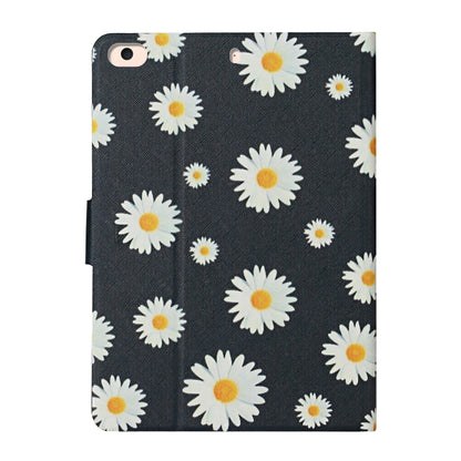 ซองหนังพลิกแนวนอนลายดอกไม้พร้อมช่องเสียบการ์ดและตัวยึด, For iPad Mini 2019, For iPad Mini 4 & 3 & 2 & 1