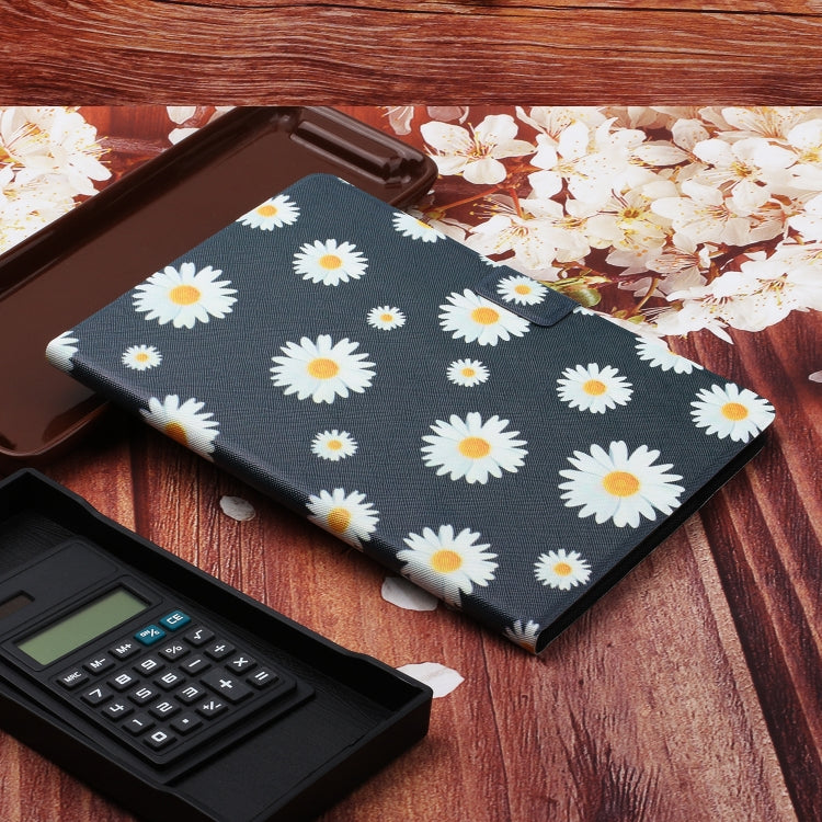ซองหนังพลิกแนวนอนลายดอกไม้พร้อมช่องเสียบการ์ดและตัวยึด, For iPad Mini 2019, For iPad Mini 4 & 3 & 2 & 1