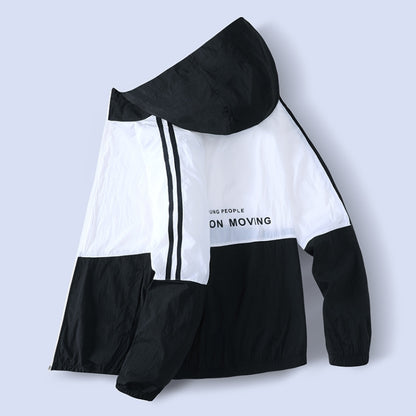 ฤดูร้อนชายและหญิงบางลำลอง Hoodie เสื้อผ้าป้องกันแสงแดด, S, M, L, XL