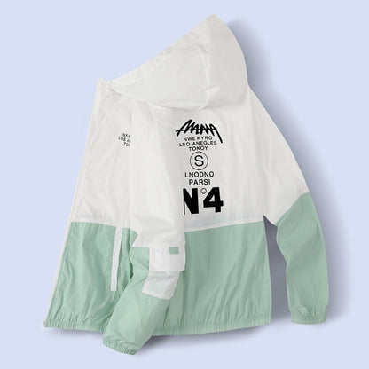 ฤดูร้อนชายและหญิงบางลำลอง Hoodie เสื้อผ้าป้องกันแสงแดด, S, M, L, XL
