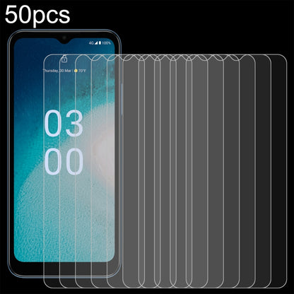 50 ชิ้น 0.26 มม. 9H 2.5D ฟิล์มกระจกนิรภัย, For Nokia C50 5G, For Nokia C210, For Nokia G310, For Nokia G42, For Nokia C110, For Nokia C300