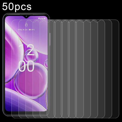 50 ชิ้น 0.26 มม. 9H 2.5D ฟิล์มกระจกนิรภัย, For Nokia C50 5G, For Nokia C210, For Nokia G310, For Nokia G42, For Nokia C110, For Nokia C300