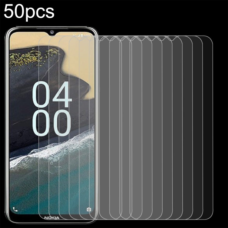 50 ชิ้น 0.26 มม. 9H 2.5D ฟิล์มกระจกนิรภัย, For Nokia C50 5G, For Nokia C210, For Nokia G310, For Nokia G42, For Nokia C110, For Nokia C300