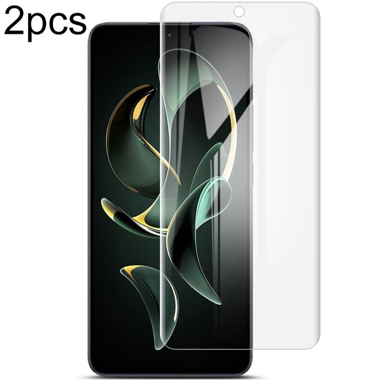 2 ชิ้น imak ฟิล์มกันรอยไฮโดรเจลแบบเต็มหน้าจอแบบโค้ง, For Xiaomi 13 Ultra 5G, For Xiaomi Redmi K60 Ultra 5G, For Xiaomi 14 Pro 5G, For Xiaomi 14 5G, For Xiaomi Redmi Note 13 Pro+, For Xiaomi 13T / 13T Pro 5G