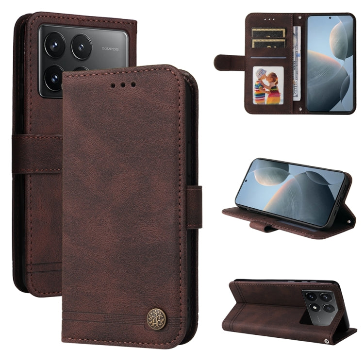 เคสโทรศัพท์หนังปุ่มโลหะ Skin Feel Life Tree, For Xiaomi Redmi 13C 4G, For Xiaomi Redmi Note13 Pro+ 5G Global, For Xiaomi Redmi Note13 Pro 5G Global, For Xiaomi 13T / Redmi K60 Ultra, For Xiaomi Redmi K70 / K70 Pro, For Xiaomi Redmi Poco F5             ...