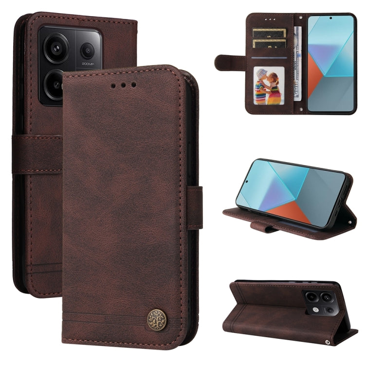 เคสโทรศัพท์หนังปุ่มโลหะ Skin Feel Life Tree, For Xiaomi Redmi 13C 4G, For Xiaomi Redmi Note13 Pro+ 5G Global, For Xiaomi Redmi Note13 Pro 5G Global, For Xiaomi 13T / Redmi K60 Ultra, For Xiaomi Redmi K70 / K70 Pro, For Xiaomi Redmi Poco F5             ...