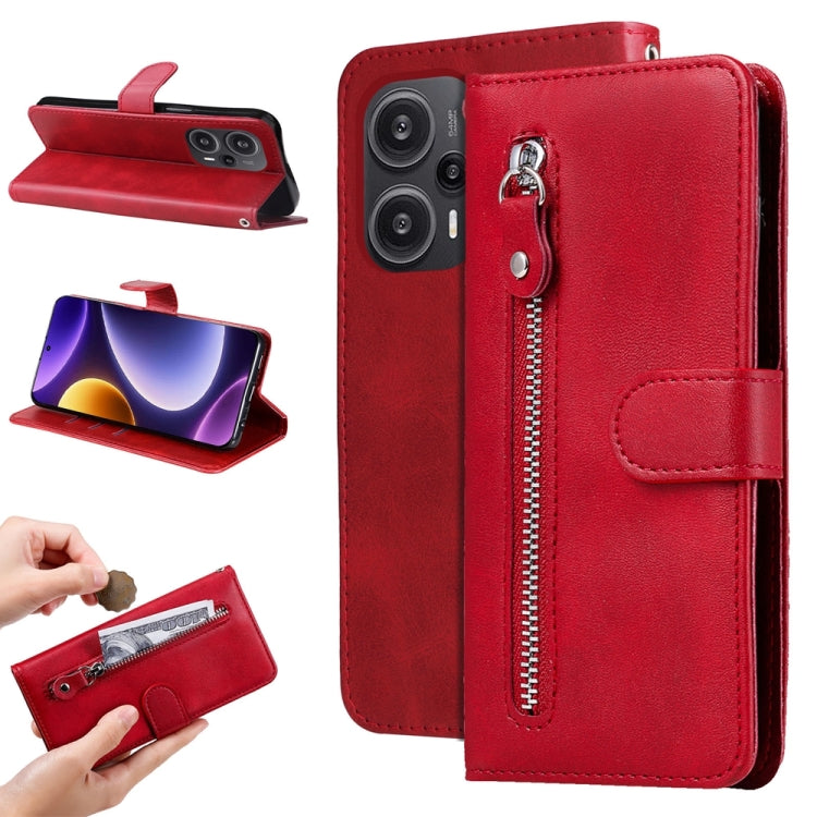 ซองใส่โทรศัพท์หนังซิปเนื้อน่อง, For Xiaomi Redmi Poco F5, For Xiaomi 13T / Redmi K60 Ultra, For Xiaomi Redmi K60 / K60 Pro, For Xiaomi Redmi Note 12S 4G