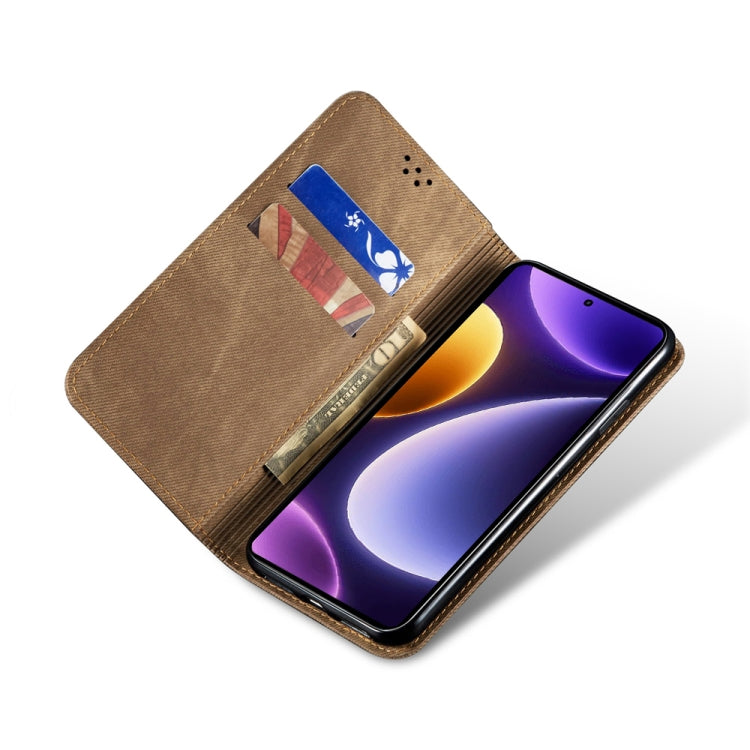 ซองใส่โทรศัพท์หนังพลิกสไตล์เดนิมเนื้อยีนส์, For Xiaomi Redmi Note 12 Turbo / Poco F5