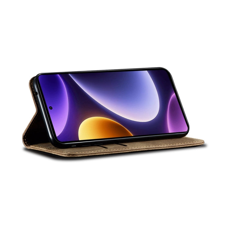 ซองใส่โทรศัพท์หนังพลิกสไตล์เดนิมเนื้อยีนส์, For Xiaomi Redmi Note 12 Turbo / Poco F5