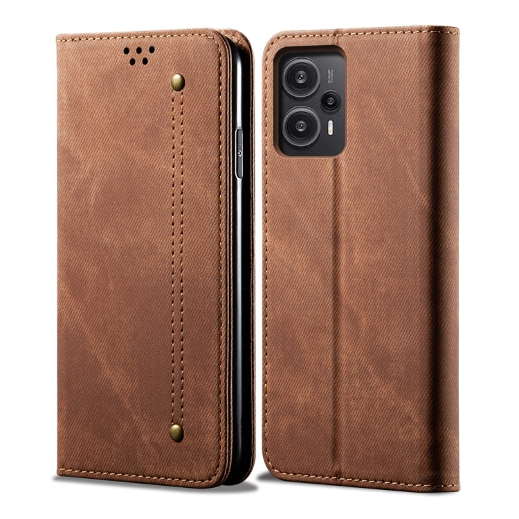 ซองใส่โทรศัพท์หนังพลิกสไตล์เดนิมเนื้อยีนส์, For Xiaomi Redmi Note 12 Turbo / Poco F5