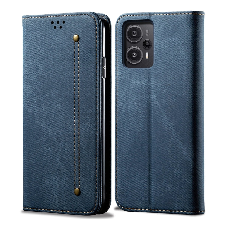 ซองใส่โทรศัพท์หนังพลิกสไตล์เดนิมเนื้อยีนส์, For Xiaomi Redmi Note 12 Turbo / Poco F5