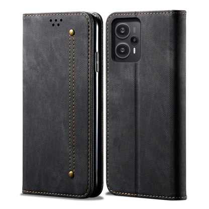ซองใส่โทรศัพท์หนังพลิกสไตล์เดนิมเนื้อยีนส์, For Xiaomi Redmi Note 12 Turbo / Poco F5