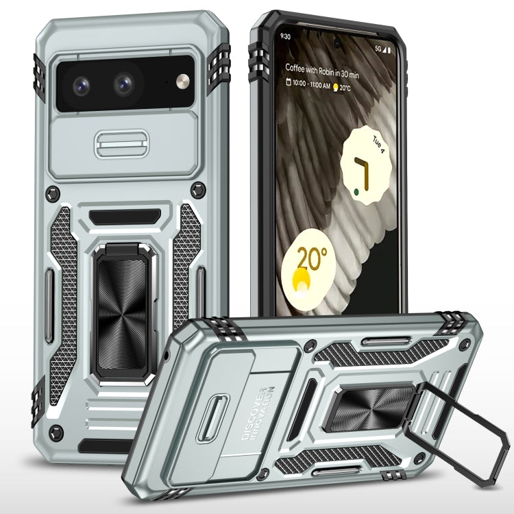 เคสโทรศัพท์ Armor PC + TPU Camera Shield, For Google Pixel 8 Pro, For Google Pixel 8
