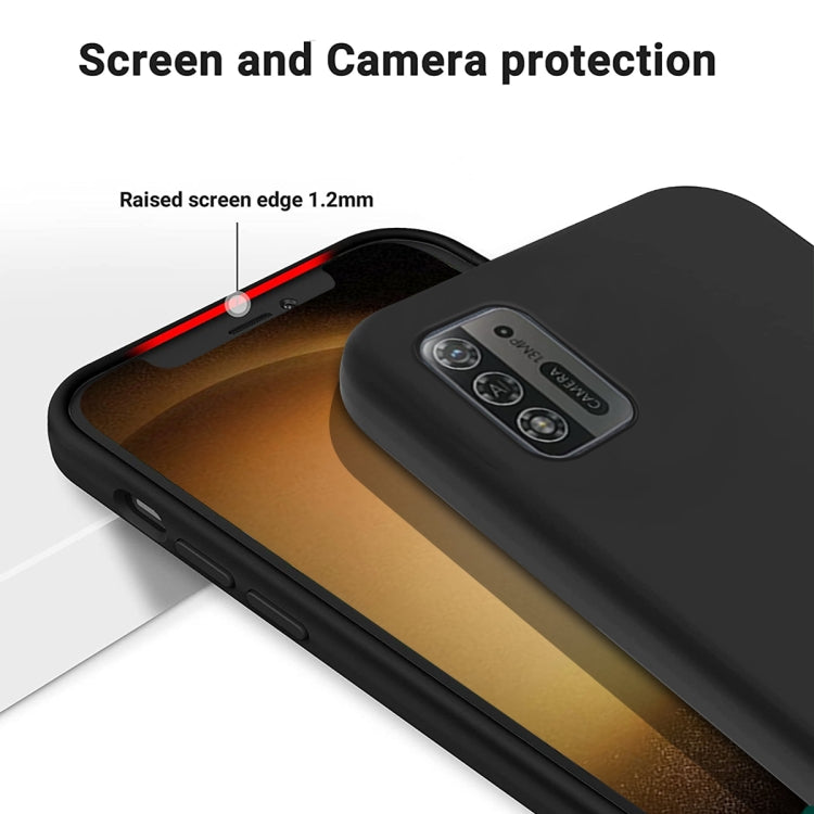 เคสโทรศัพท์กันกระแทกซิลิโคนเหลวสีบริสุทธิ์, For ZTE Blade A52 Lite, For ZTE Blade A53, For ZTE Blade V41 Smart