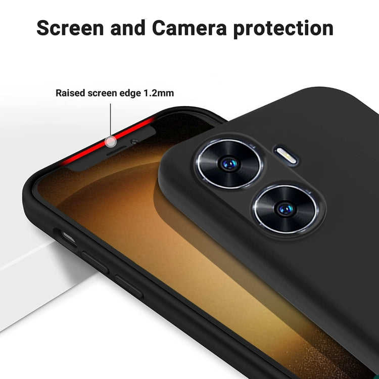 เคสโทรศัพท์กันกระแทกซิลิโคนเหลวสีบริสุทธิ์, For Realme Narzo N55, For Realme 10 Pro 5G