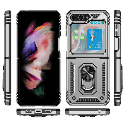 เคสโทรศัพท์กันกระแทก TPU + PC พร้อมตัวยึด, For Samsung Galaxy Z Flip5