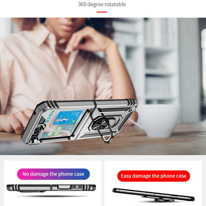 เคสโทรศัพท์กันกระแทก TPU + PC พร้อมตัวยึด, For Samsung Galaxy Z Flip5