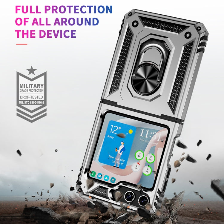 เคสโทรศัพท์กันกระแทก TPU + PC พร้อมตัวยึด, For Samsung Galaxy Z Flip5