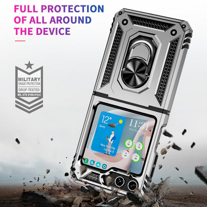 เคสโทรศัพท์กันกระแทก TPU + PC พร้อมตัวยึด, For Samsung Galaxy Z Flip5