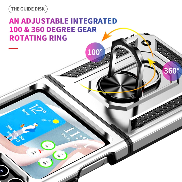 เคสโทรศัพท์กันกระแทก TPU + PC พร้อมตัวยึด, For Samsung Galaxy Z Flip5