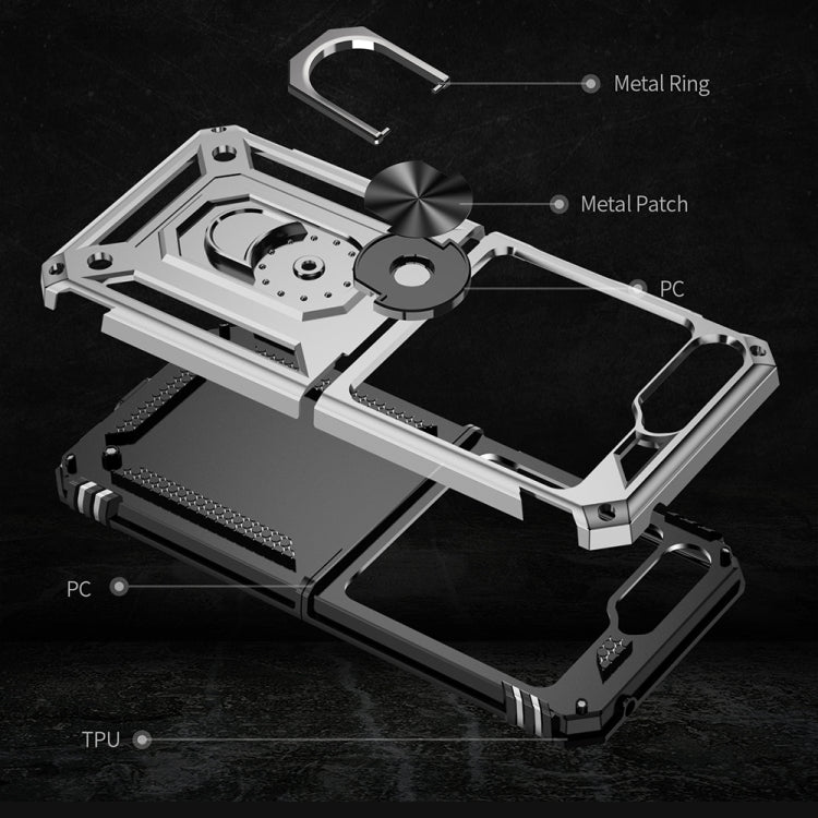 เคสโทรศัพท์กันกระแทก TPU + PC พร้อมตัวยึด, For Samsung Galaxy Z Flip5