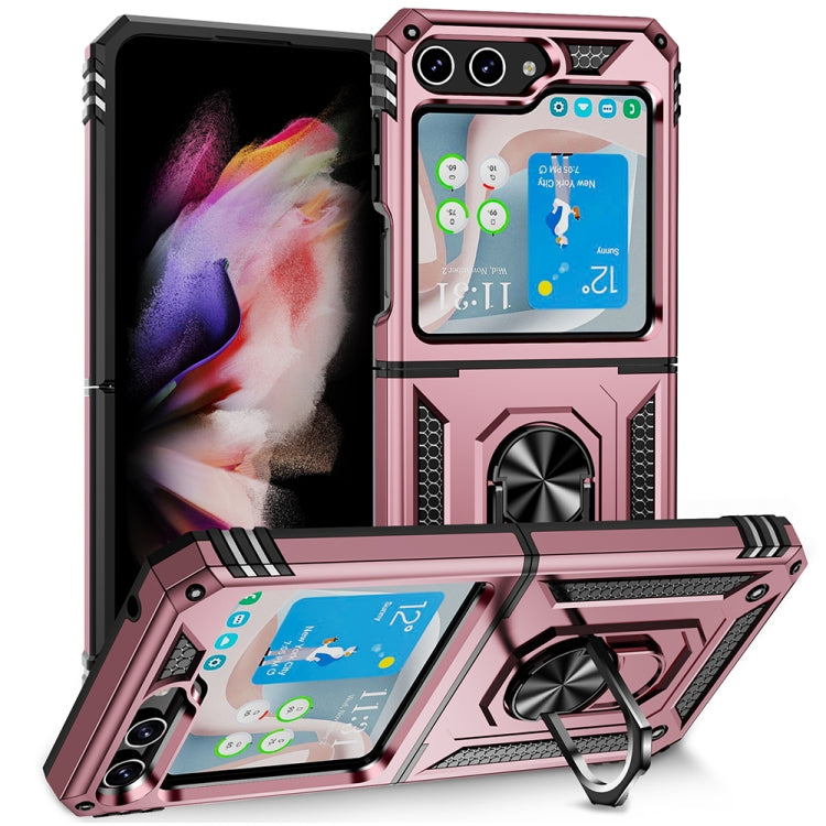 เคสโทรศัพท์กันกระแทก TPU + PC พร้อมตัวยึด, For Samsung Galaxy Z Flip5