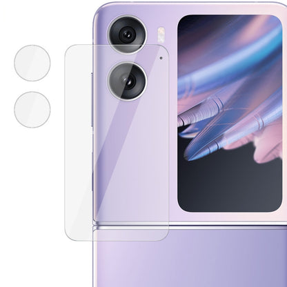 1 ชุด imak กระจกนิรภัยด้านหลังแหวนป้องกันกล้อง + สติกเกอร์หน้าจอกระจกด้านหลัง, For OPPO Find N2 Flip 5G