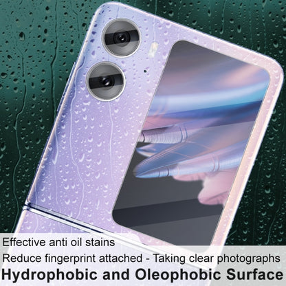 1 ชุด imak กระจกนิรภัยด้านหลังแหวนป้องกันกล้อง + สติกเกอร์หน้าจอกระจกด้านหลัง, For OPPO Find N2 Flip 5G