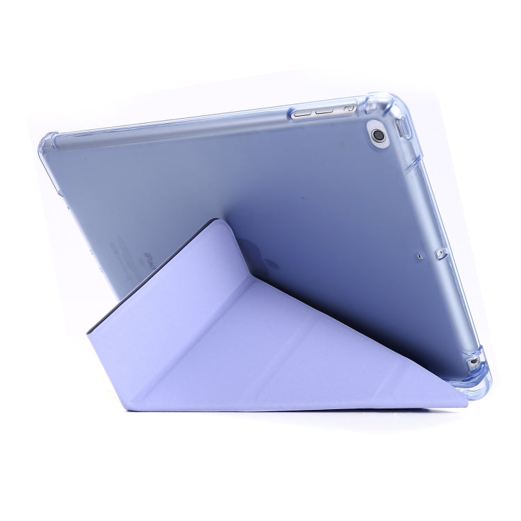 ซองหนังพลิกแนวนอนเปลี่ยนรูปถุงลมนิรภัยพร้อมตัวยึดและที่วางปากกา, For iPad 9.7 (2018) & (2017), For iPad Air 2
