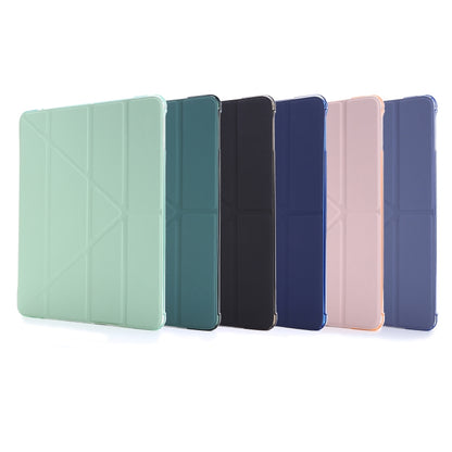 ซองหนังพลิกแนวนอนเปลี่ยนรูปถุงลมนิรภัยพร้อมตัวยึดและที่วางปากกา, For iPad 9.7 (2018) & (2017), For iPad Air 2