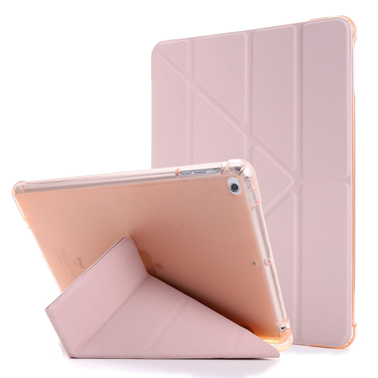 ซองหนังพลิกแนวนอนเปลี่ยนรูปถุงลมนิรภัยพร้อมตัวยึดและที่วางปากกา, For iPad 9.7 (2018) & (2017), For iPad Air 2