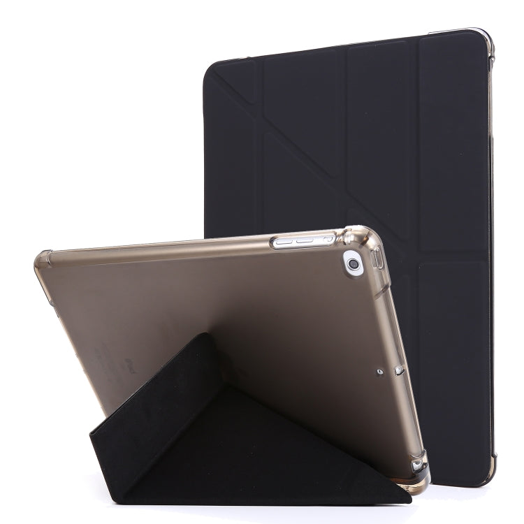 ซองหนังพลิกแนวนอนเปลี่ยนรูปถุงลมนิรภัยพร้อมตัวยึดและที่วางปากกา, For iPad 9.7 (2018) & (2017), For iPad Air 2