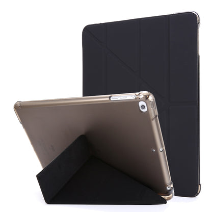 ซองหนังพลิกแนวนอนเปลี่ยนรูปถุงลมนิรภัยพร้อมตัวยึดและที่วางปากกา, For iPad 9.7 (2018) & (2017), For iPad Air 2