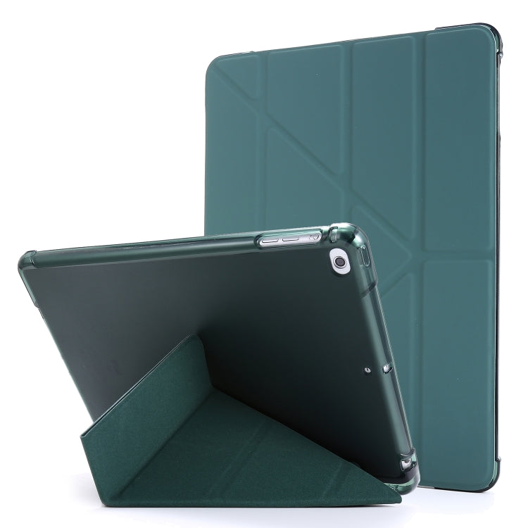 ซองหนังพลิกแนวนอนเปลี่ยนรูปถุงลมนิรภัยพร้อมตัวยึดและที่วางปากกา, For iPad 9.7 (2018) & (2017), For iPad Air 2