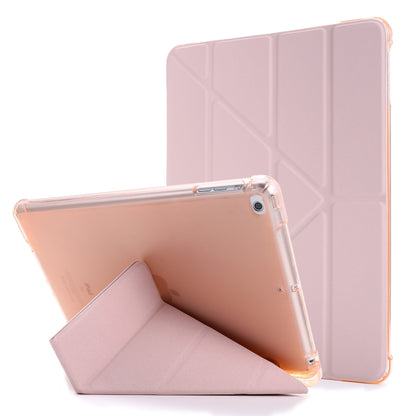 ซองหนังพลิกแนวนอนเปลี่ยนรูปถุงลมนิรภัยพร้อมตัวยึดและที่วางปากกา, For iPad 9.7 (2018) & (2017), For iPad Air 2