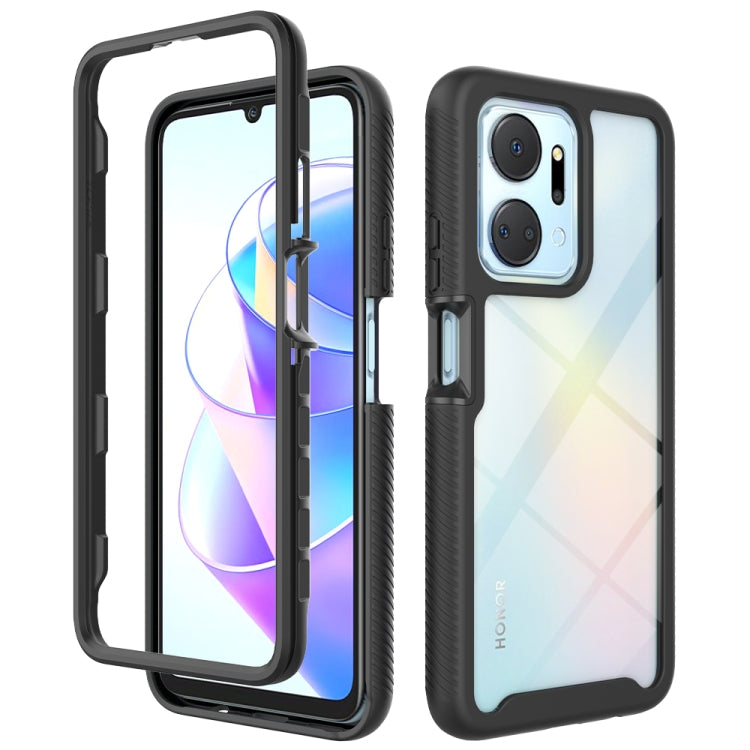 Starry Sky สีทึบกันกระแทก TPU เคสโทรศัพท์ PC ใส, For Honor X8a, For Honor X7a