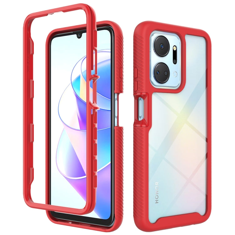 Starry Sky สีทึบกันกระแทก TPU เคสโทรศัพท์ PC ใส, For Honor X8a, For Honor X7a